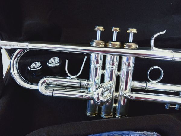 

quality lt197s-99 trumpet b flat silver plated professional trumpet musical instruments with case