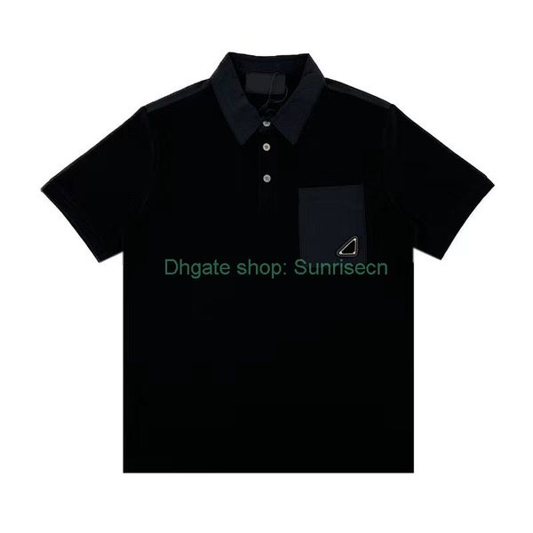 

men's plus tees & polos round neck embroidered and printed polar style summer wear with street pure cotton e3r1, Black;brown