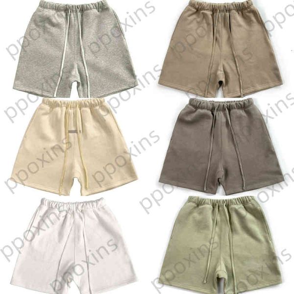 

clothing shorts casual pants double line high street reflective letter embroidered essentials cotton fleece men's, White;black