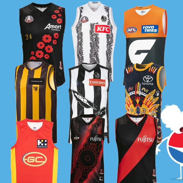 

2022 afl geelong cats gws giants carlton jersey collingwood 22 23 magpies richmond tigers melbourne demons tank rugby jersey bulldogs sydney, Black;gray