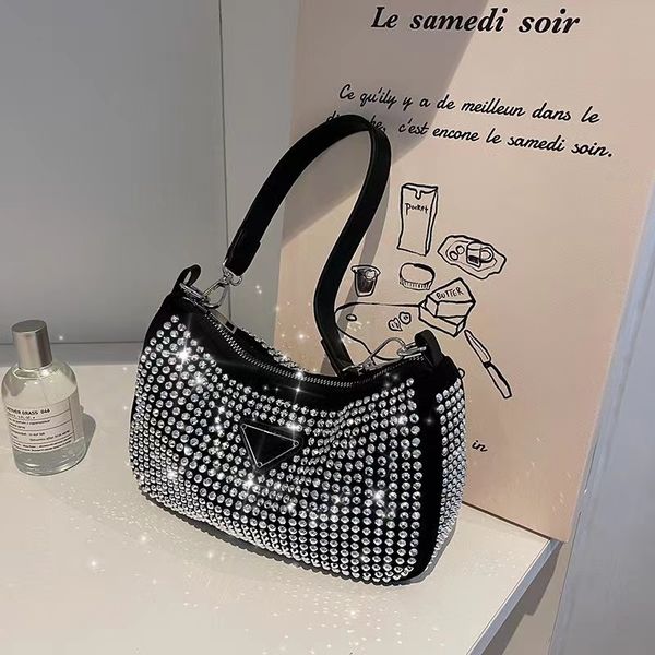 

youth leisure fashion chain single shoulder bag lady shopping trend shining diamond oblique across bag g220517