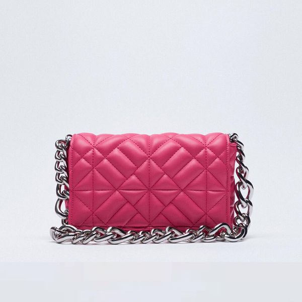 

rhinestone handheld cross green retro chain armpit bag soft leather quilted shoulder bag