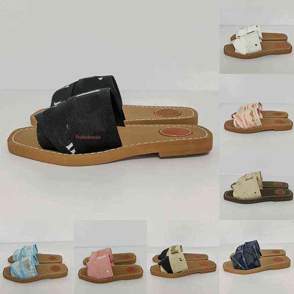 

designers sandals womens woody mules flat slides sneakers canvas shoe white black pink navy fashion outdoor beach slippers trainers sliders