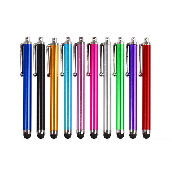 Canetas de tela de toque de caneta de caneta capacitiva para tablet para iPad para iPhone Samsung Phone 10 cores