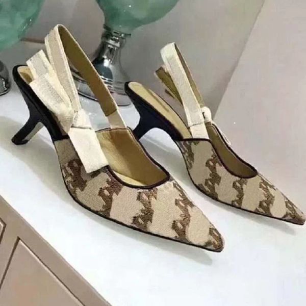 

luxury designer sandals women shoes fashion elegant cotton embroidery printed pattern lace shallow mouth design super high 8cm-up 001, Black