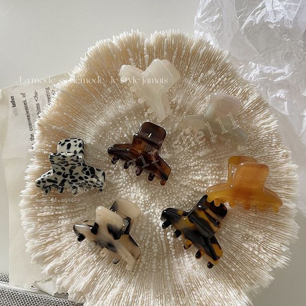 

vitnage acetate hair claws women hairpins barrettes woman hair accessories hairgrip girls ornaments, Slivery;white