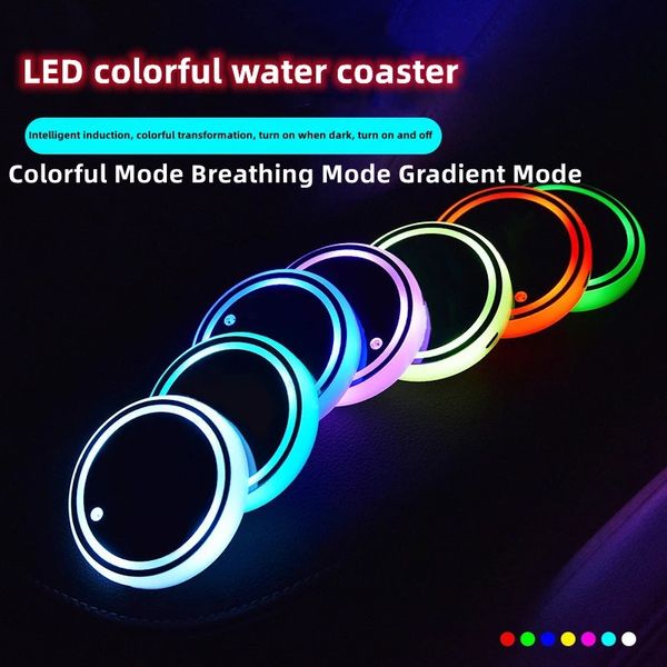 Coaster de rolo de água luminoso de carro