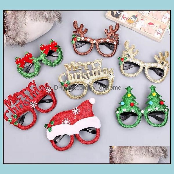 

sunglasses frames eyewear accessories fashion merry christmas glasses frame santa snowman tree funny party masks ornaments xmas decoration, Silver