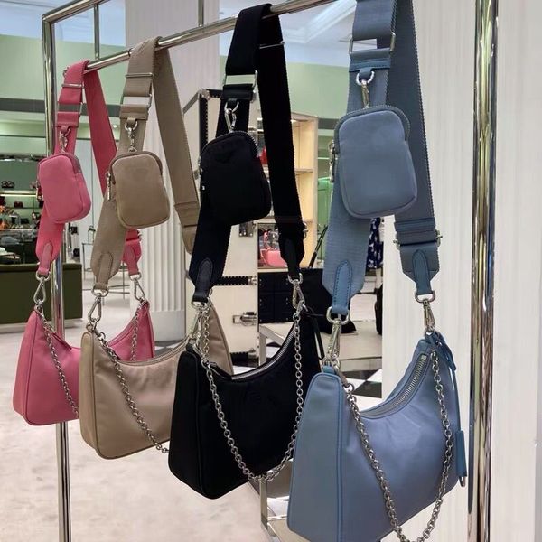 

hobo designer bags nylon shoulder bag chain handbag fashion crossbody tote women mini wallet with box
