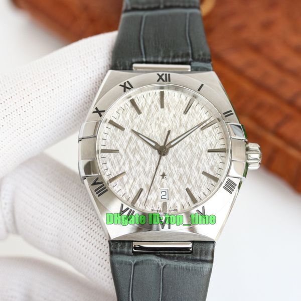 

10 styles watches cr factory 39mm stainless steel cal.8800 automatic mens watch 131.13.39.20.06.001 gray dial leather strap gents wristwatch, Slivery;brown