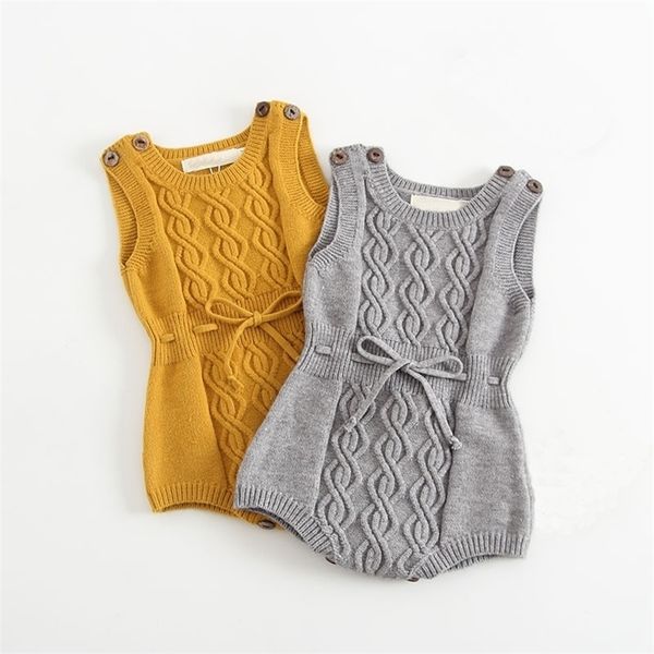 

sodawn baby girls boys clothes autumn winter wool jumpsuit plush knit romper jumpsuit clothes baby clothing set knit suit lj201223, White