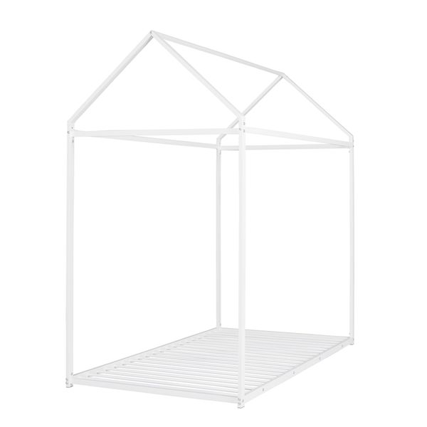 

good solid bedroom furniture house bed frame twin size kids beds frame metal platform floor for kid boy girl no box spring needed black silv