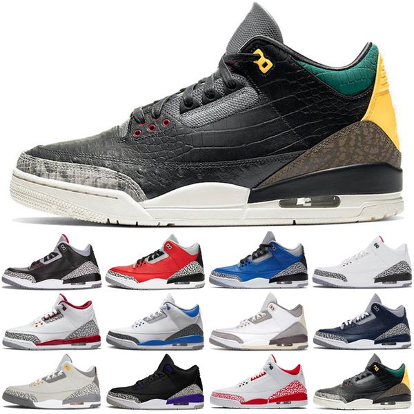 

racer blue basketball shoes 3s 3 black cement michigan pink cool grey court purple laser orange unc men trainers sports sneakers