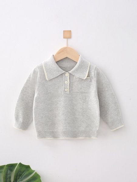 

toddler boys polo neck sweater she02, Blue