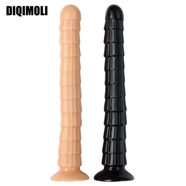 35 * 5 cm deverlength Dildos Soft Anal Plug Sexy Brinquedos Saudável Dilator Big Penis com Sucção Super Long Phallus Butt