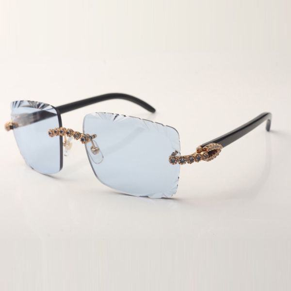 

new bouquet blue diamond 3524020 buffs sunglasses natural black horn temples and 58mm cut lens thickness 3mm express, White;black