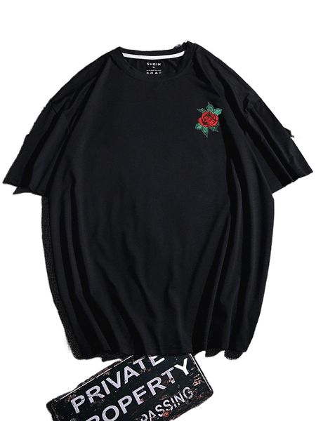 

men floral print tee h0up#, White;black