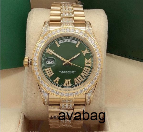 

other watches automatic mechanical watch aaa quality log type size 41mm hand-inlaid roman diamond waterproof sapphire scratch resistant glas, Slivery;black