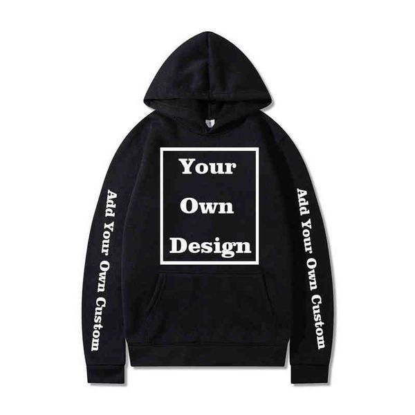 

customized men hoodies pullovers 2022 men's pullovers custom hoodie personalized badges custom men wome sweatshirt y220702, Black