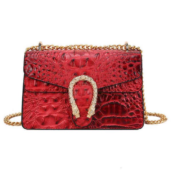 

women's printing elegant luxury chain female simple bag texture bag all-match portable shoulder messenger designe
