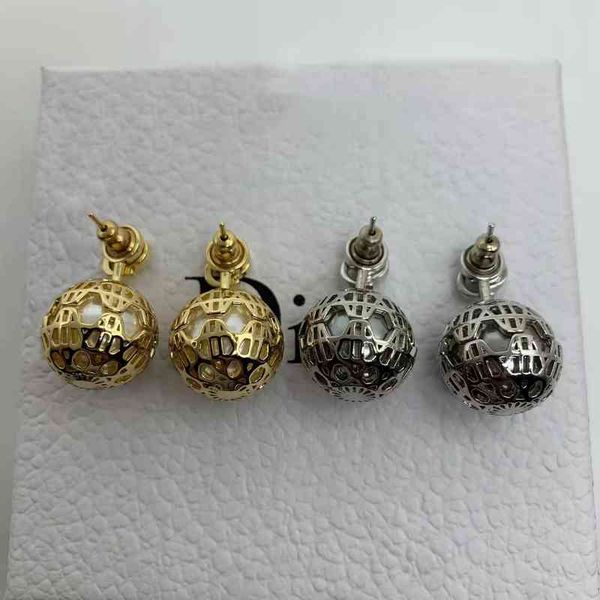 

the new 74% off family earrings new 21 year letter spherical women's high sense personality earringsgv84, Golden