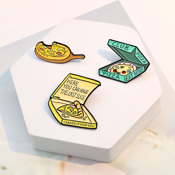 

brooches pin for women cute pizza kids fahsion jewelry shirt coat dress denim bag decor enamel pin festival birthady new year gift wholesale, Gray