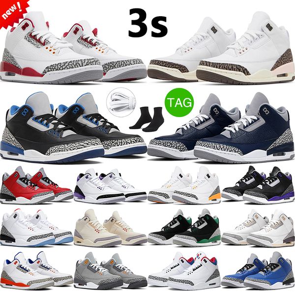 

3s retro cardinal red men women basketball shoes hall of fame throw line unite jumpman 3 men sports trainers sneakers