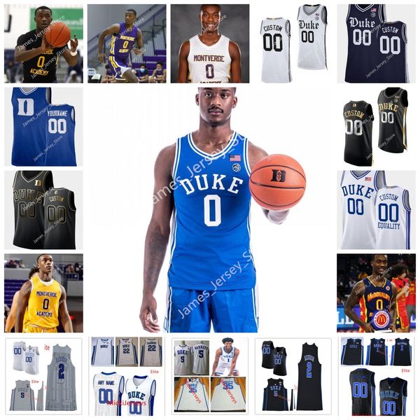 

dariq whitehead basketball jersey custom blue devils basketball wears ncaa stitched college wear jerseys, Black