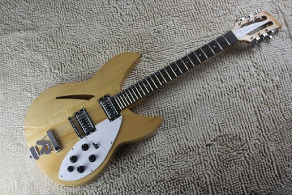 

shipping selling semi-hollow ricken 360 guitar 12 strings rick burlywood electric guitar with r tail