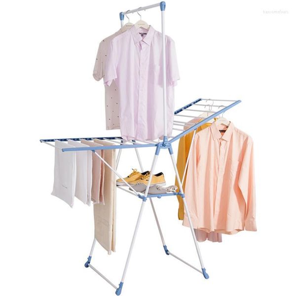 Bolsas de lavanderia dobrável 3 racks de secagem de camada Airer Racker rack de secador de roupas salva salvo espaço para externo DQ0920