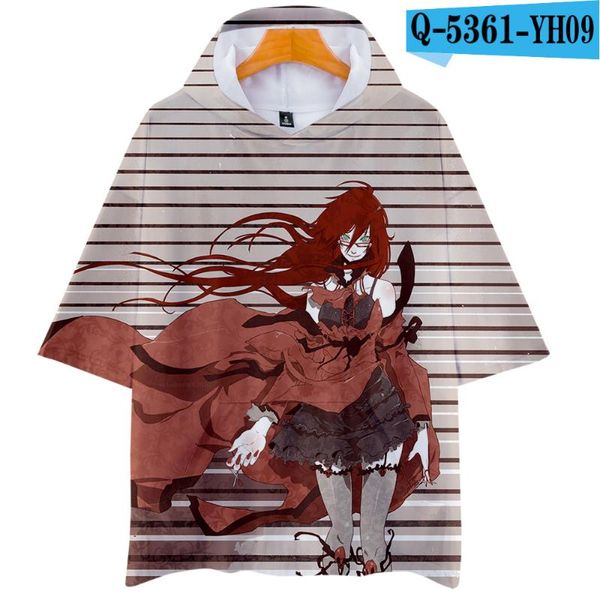 Herren Hoodies Sweatshirts Print Black Butler Classic Anime T-Shirt Sommer Freizeit Kurzarm Mode Cool Arrival Highstreet TeeMen's