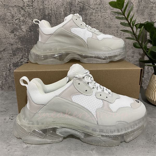 

men women casual shoe white black pink air cushion triple s low make old sneaker combination soles boots mens womens shoes sports chaussures