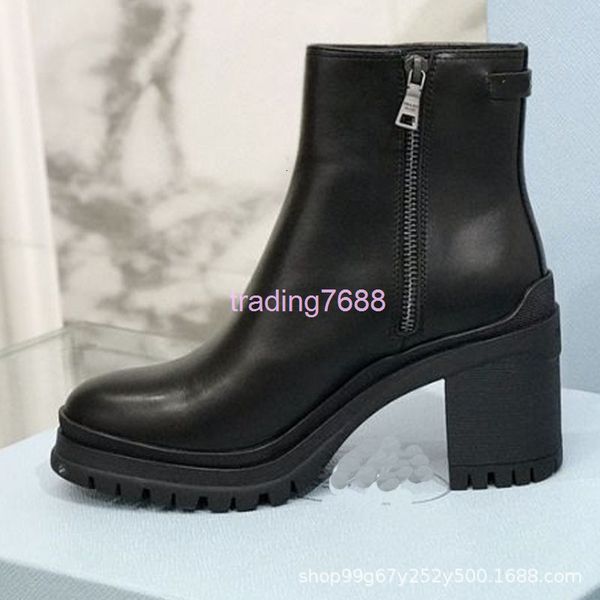

boots boots winter thick heel side zipper boots, Black