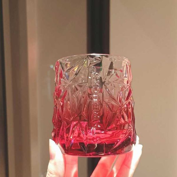 

starbucks cup 300ml vintage gradient red cut glass diamond pattern elegant coffee cup drinking tea cup
