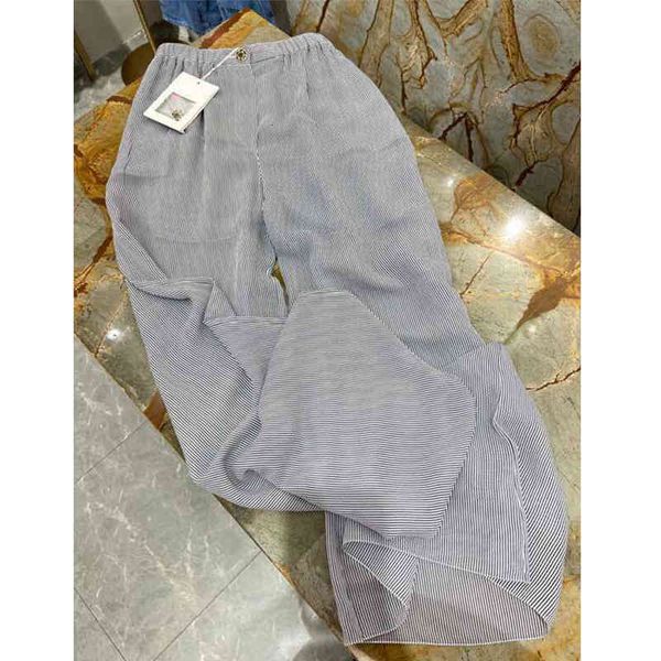

women's shorts small fragrance striped pants women's elastic high waist translucent leggings straight silk ultra-thin wide leg, White;black