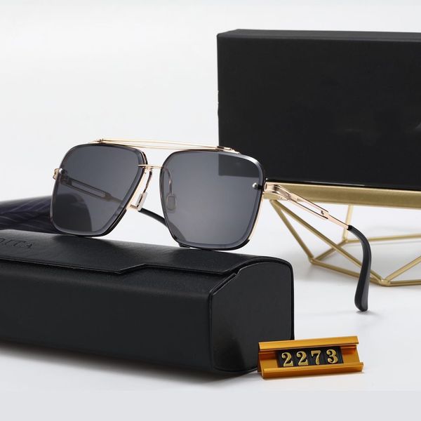 

dt fashion sunglasses designer 2273 man woman casual glasses brand sun lenses personality eyewear with box case, White;black
