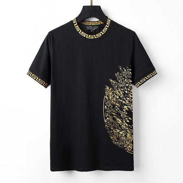

summer men's and women's designer t-shirt loose slim-fit fashion brand jacket casual shirt letter printing high-end clot305u, White;black