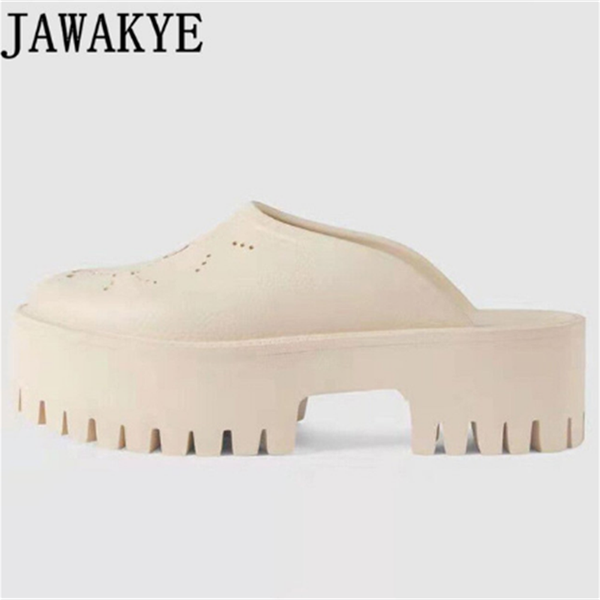 

sell eva platform thick bottom women slippers luxury brand ladies mules holiday beach non-slip summer home shoes for woman, Black