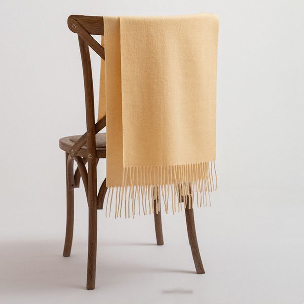 

wool scarf autumn and winter women's widening plain wool shawl, Blue;gray