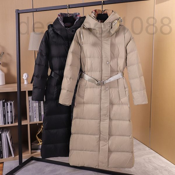 

women's down & parkas designer outer single high-end 2021 slim fit winter warm new women's coat thickened and lengthened goose dow, Black