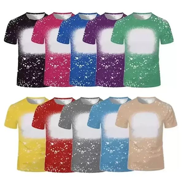 

party supplies sublimation bleached shirts for men women blank diy shirt t-shirts wholesale inventorys 10 colors sxjun24