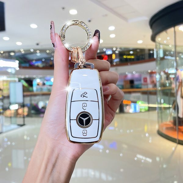 

suitable for mercedes-benz car key case a b r g-class glk gla glc glr w204 w210 w176 w202 w463 fashion accessories buckle female