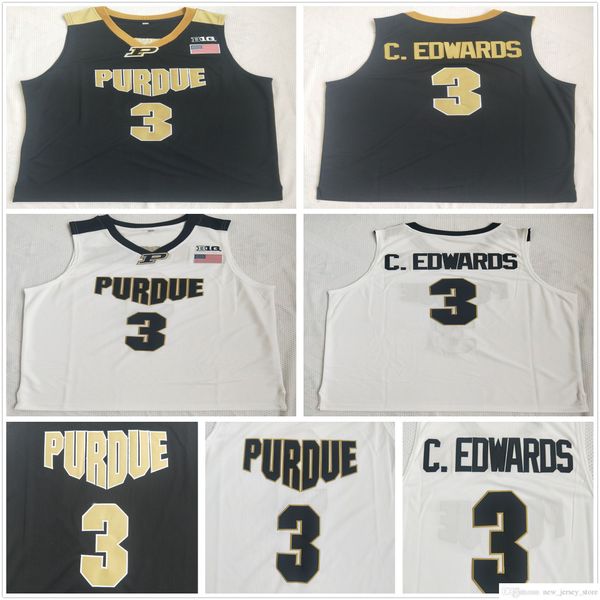 

college basketball wears stitched ncaa mens purdue boilermakers college basketball jerseys 3 carsen edwards vintgae black white jersey shirt