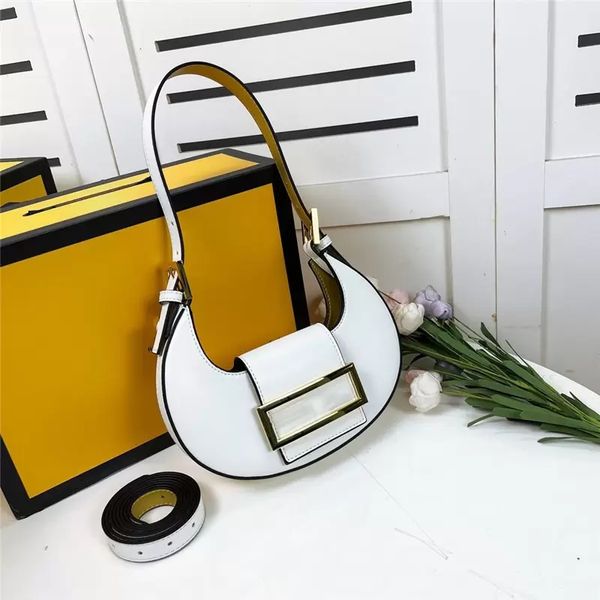 

designer bags luxury cookie white calfskin leather mini hobo shoulder bag handbag purse sliver gold hardware size:22*17.5*4.5cm