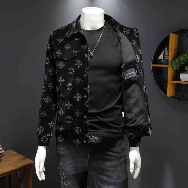 

men's luxury fashion brands menswear and new leisure jacket short, Black