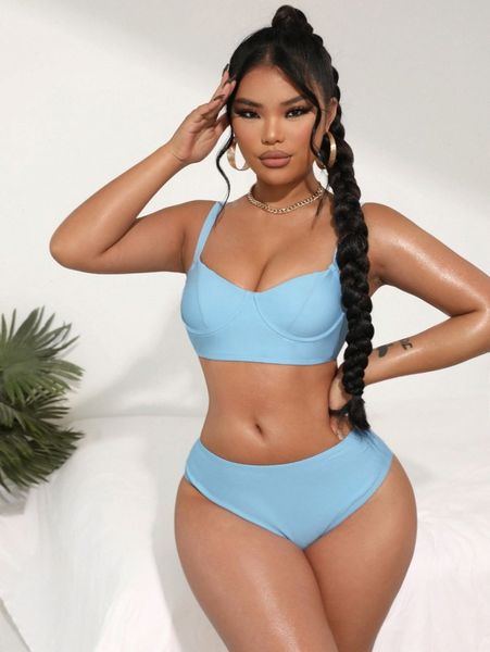 

plain push up high waisted bikini swimsuit w7lc#, White;black