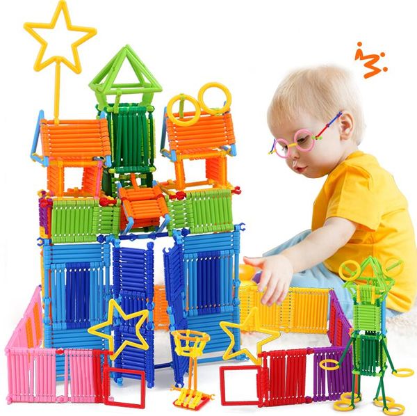 100pcs assemblati blocchi di costruzione fai-da-te blocchi di bastoncini intelligenti immaginazione creatività giocattolo di apprendimento educativo regalo per bambini