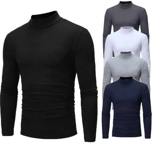 Maglioni da uomo Marca Gotico Uomo Dolcevita Maglione Pullover Manica lunga Stretch Slim Dolcevita di base Camicetta maschile Abiti primaveriliUomo