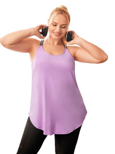 

plus softness letter tape criss cross back sports 03ns#, Black
