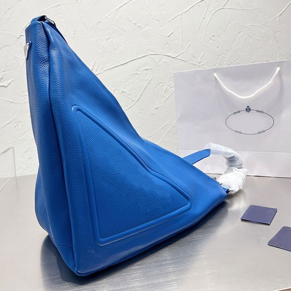 

triangle clutch bags shoulder bag women handbag purse genuine leather ball pattern zipper hardware large capacity pocket adjustable shoulder